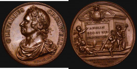 Kings and Queens of England by Dassier 1731 - Oliver Cromwell 38mm diameter in bronze by J. Dassier, Obverse: Bust left, OLIVARIUS CROMWELL, Eimer 526...