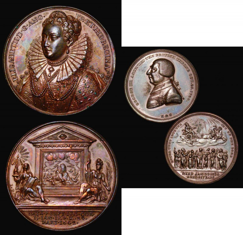 Medals (2) Death of George III 1820 Eimer 1122, BHM 1001 41mm diameter in bronze...