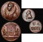 Medals (2) Death of George III 1820 Eimer 1122, BHM 1001 41mm diameter in bronze by T.Wyon Snr. Obverse: Bust left armoured and draped, GEORGE III ASC...