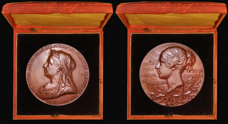 Queen Victoria Diamond Jubilee 1897 56mm diameter in bronze by G.W.de Saulles (a...