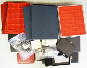 Accessories a large group includes Lindner trays (14), Abafil-style trays (12), Westminster boxes (5), three coin album-style folders, a selection of ...