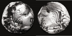 Mint Error - Mis-Strike Indo-Scythian - Western Chatraps Silver Drachma 14-15mm diameter, Obverse Brockage (c.3rd to 4th Century AD) some surface encr...