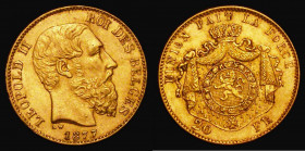 Belgium 20 Francs Gold 1877 KM#37 NEF with some light dirt on the reverse

 Estimate: GBP 250 - 350