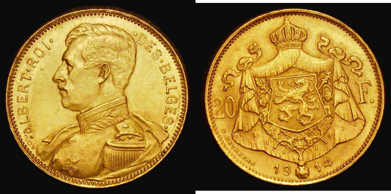 Belgium 20 Francs Gold 1914 French Legend, position A, KM#78UNC

 Estimate: GB...