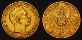 German States - Prussia 20 Marks Gold 1894A KM#521 Good Fine/VF

 Estimate: GBP 240 - 360