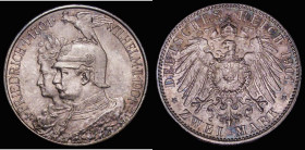 German States - Prussia Two Marks 1901 200th Anniversary of the Kingdom of Prussia KM#525 AU/UNC the obverse lustrous, the reverse with an attractive ...