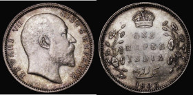 India One Rupee 1903 Bombay, with Raised B mintmark within the crown, KM#508 by far the scarcer of the two Bombay types with a mintage of only 52,969 ...