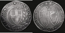 Crown Commonwealth 1656 6 over 4 ESC 8A, Bull 11, S.3214, mintmark Sun, weight 28.82 grammes, legends Good Fine, shields Near Fine, the overdate clear...