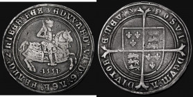Crown Edward VI 1551 S.2478 mintmark y, 30.55 grammes, Good Fine with a slight weakness on the top right quarter of the shield, overall a very pleasin...