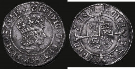 Groat Henry VIII First Coinage, Portrait of Henry VII, Tournai Mint, Reverse legend CIVITAS TORNACEN S.2317, unlisted by North, mintmark crowned T, 2....