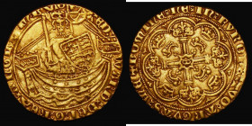 Half Noble Edward III Treaty Period, Saltire before Edward, Curule-shaped X S.1506, North 1231 mintmark Cross Potent, 3.35 grammes Good Fine or slight...