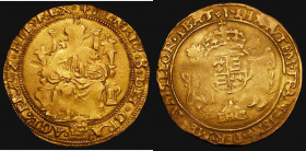 Half Sovereign Edward VI, coinage in the name of Henry VIII, Tower Mint, S.2391, North 1865 mintmark Lis/Arrow, 5.39 grammes, approaching Fine with du...