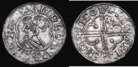 Penny Cnut Quatrefoil type with Cross in first quarter S.1157, North 781, Lincoln Mint, moneyer Leofwine, 0.79 grammes, GVF with small tone spots on e...