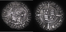 Penny Henry VII Sovereign type, Obverse: Single pillar on King's right side, Trefoil stops, S.2226, North 1725, no mintmark, 0.78 grammes, About VF wi...