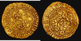 Quarter Noble Edward III Transitional Treaty Period S.1501, North 1224, Schneider 69, Obverse: DEI GRAC legend, with annulets on cusps of tressure, Re...