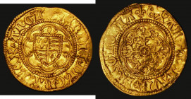 Quarter Noble Henry VI Annulet issue, Obverse legend with Lis after HENRIC S.1810 Reverse with Lis over shield, mintmark Lis, 1.68 grammes, Fine with ...