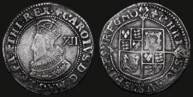Shilling Charles I Group A. Bust 2, larger crown, outer arch only jewelled S.2782 mintmark Lis, 5.74g, portrait Fine with some weakness on the King's ...
