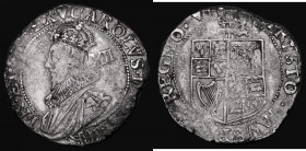 Shilling Charles I Tower Mint, Group B, Second Bust, the King in ruff, armour and mantle, Reverse: Square topped shield with Plume above, type 1b2 S.2...