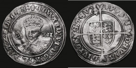 Shilling Edward VI Fine Silver issue S.2482 mintmark Tun, 5.90 grammes, Fine or better for wear, with signs of old tooling in the fields, comes with o...