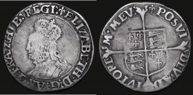 Shilling Elizabeth I First Issue, Wire line inner circles, Bust 1B, Obverse with REGI legend S.2548, mintmark Lis, 5.76 grammes, Near Fine/About Fine,...
