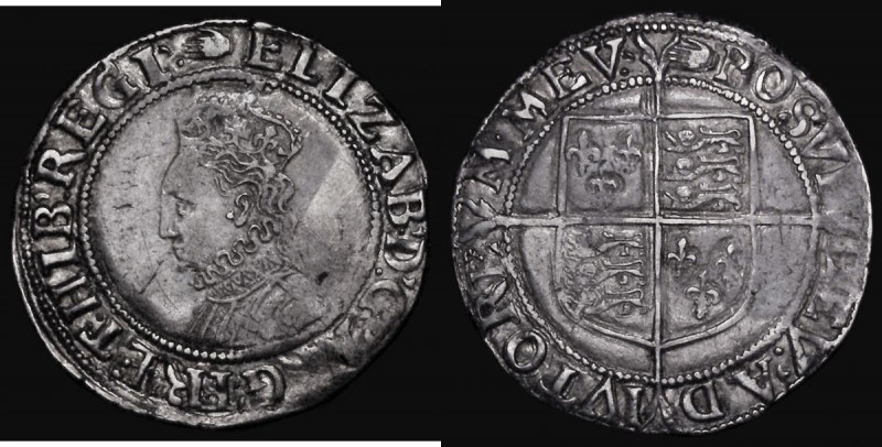 Shilling Elizabeth I Sixth Issue S.2577 mintmark Hand, 6.13 grammes, VF on a ful...