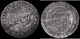 Shilling Philip and Mary 1554 Full titles with mark of value S.2500, weight 5.89 grammes, Fine with an edge nick and some edge and surface cracks, nev...