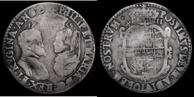 Shilling Philip and Mary 1555 English titles only, with mark of value S.2501, weight 5.73 grammes, VG or better, struck on a slightly wavy but full fl...