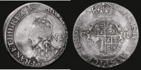 Sixpence Charles I York Mint, Civil War issue, Reverse: Crowned oval shield with crowned CR at sides S.2876, North 2322, Brooker 1101 same dies, mintm...