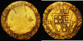 Unite James I Second Coinage, Fifth Bust S.2620 mintmark Tun, 9.80 grammes, portrait VG, legends Fine and bold, the obverse with some old scratches
...