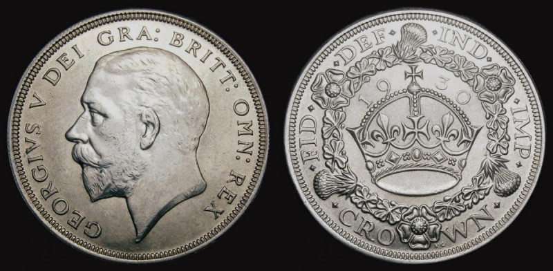 Crown 1930 Davies 1633 Proof or Prooflike and described as Proof by CGS and grad...