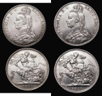 Crown ( 2) 1889 ESC 299, Bull 2589, Davies 483 dies 1A, VF in an LCGS holder and graded LCGS 45, Crown 1890 ESC 300 , Bull 2590 VF in a LCGS holder an...