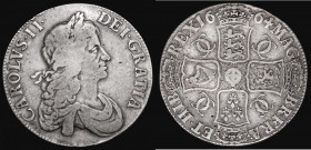 Crown 1664 XVI edge, 9 harp strings ESC 28, Bull 362 VG/approaching Fine

 Estimate: GBP 180 - 220