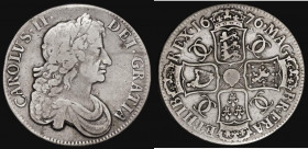 Crown 1676 VICESIMO OCTAVO, ESC 51, Bull 397 VG or slightly better with signs of faint graffiti in the obverse field

 Estimate: GBP 250 - 300