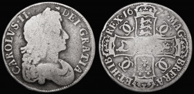 Crown 1677 7 over 6 with 'Boar's Head' flaw on the obverse ESC 54, Bull 399a VG Rare

 Estimate: GBP 140 - 180