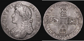 Crown 1688 ESC 80, Bull 746 Fine/Good Fine the obverse with some old scratches, with old grey tone and touches of underlying colourful tone in places...
