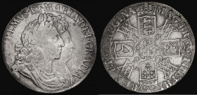 Crown 1692 QVARTO edge, unbarred A in MAG ESC 83, Bull 822 Fine, the reverse slightly better

 Estimate: GBP 200 - 400