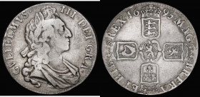 Crown 1695 SEPTIMO ESC 86, Bull 990 Near Fine/Fine the obverse with some old scratches on the obverse

 Estimate: GBP 160 - 220