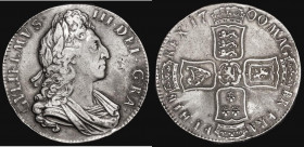 Crown 1700 Third Bust variety, DVODECIMO ESC 97, Bull 1010 Fine/Good Fine, the obverse cleaned on the portrait, with a small group of contact marls in...
