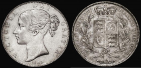 Crown 1845 Cinquefoil stops on edge ESC 282, Bull 2564 Good Fine the obverse with some scratches

 Estimate: GBP 50 - 100