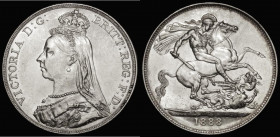Crown 1888 Narrow date ESC 298, Bull 2587, Davies 482 dies 1B, EF/GEF and lustrous with a hint of golden toning

 Estimate: GBP 140 - 180