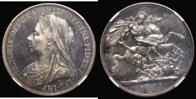 Crown 1893LVI Proof ESC 304, Bull 2594, Davies 505 dies 2A, attractively toned, in an NGC holder and graded PF63

 Estimate: GBP 3000 - 3500