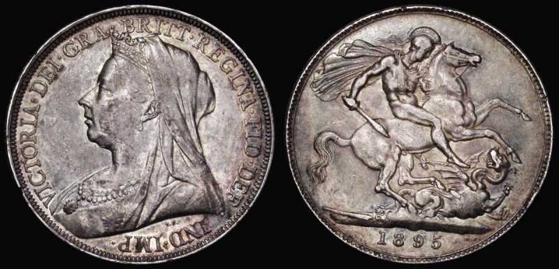 Crown 1895 LVIII ESC 308, Bull 2598, Davies 513 dies 2A, Good Fine with colourfu...