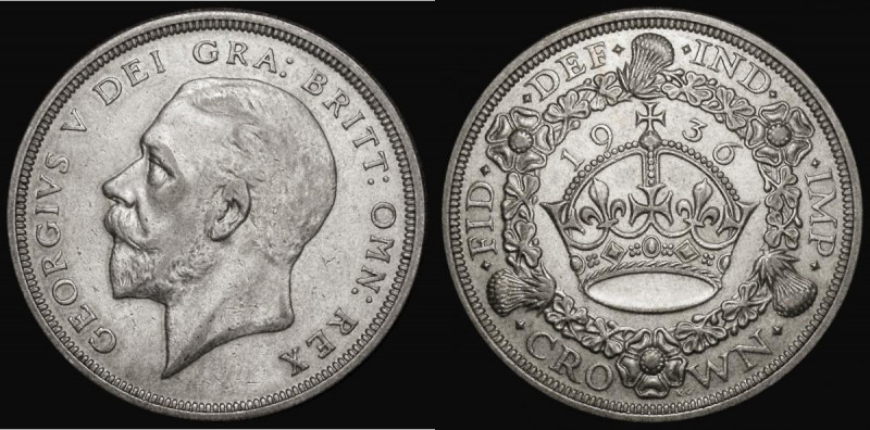 Crown 1936 ESC 381, Bull 3649 Good Fine/NVF the obverse with some contact marks...
