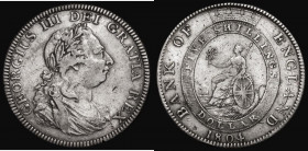 Dollar Bank of England 1804 No Stop after REX, First leaf points to the centre of E in DEI, Obverse E, Reverse 2, ESC 164, Bull 1951 Fine

 Estimate...
