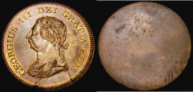 Dollar Bank of England an undated uniface obverse trial Obverse K, as used on the patterns of 1811 exhibiting the a die flaw running from the rear of ...