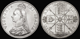 Double Florin 1887 Arabic 1 ESC 395, Bull 2697 A/UNC and lustrous with a few light hairlines

 Estimate: GBP 80 - 100