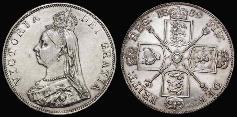 Double Florin 1889 Second I in VICTORIA an inverted 1, ESC 398A, Bull 2702 GVF/N...