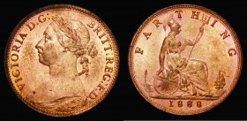 Farthing 1888 Freeman 560 dies 7+F UNC with practically full mint lustre enhanced by touches of magenta toning

 Estimate: GBP 20 - 40