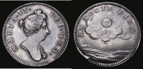 Farthing Pattern or medalet Mary in silver, undated, (1688-1694) legend MARIA.II.DEI.GRA. Reverse Moon and clouds EX NOCTE DIEM, Montagu 19, 2.97 gram...