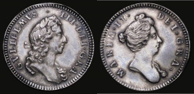 Farthing Pattern or medalet William and Mary, undated, (1688-1694), Obverse: Bust of the King undraped, to right GVLIELMVS . III. DEI. GRA, Reverse: B...